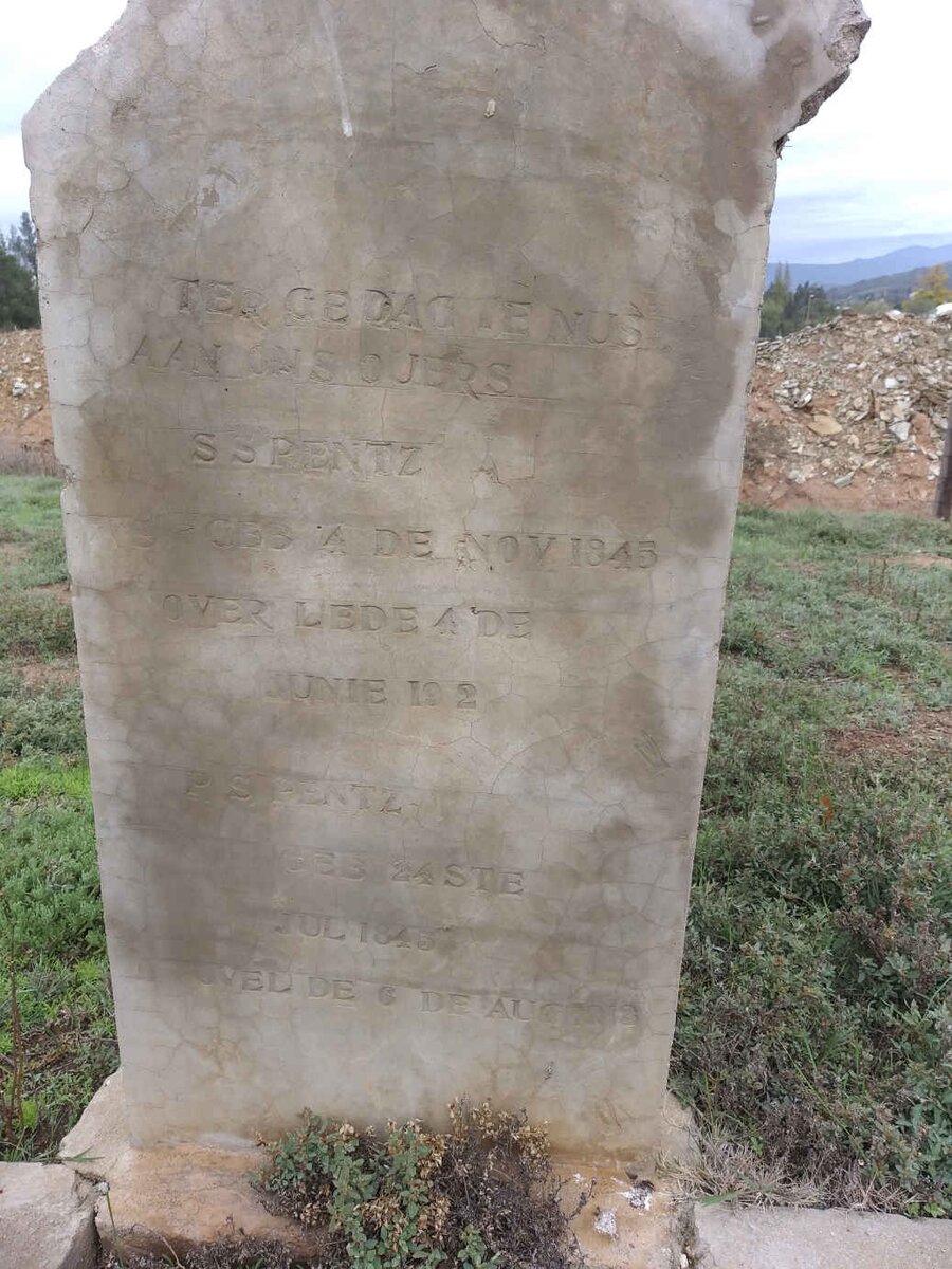 PENTZ Petrus Stephanus 1845-1913 &amp; Sara Susanna VAN COLLER 1845-1902