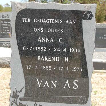 AS Barend H., van 1885-1975 &amp; Anna C. 1882-1942