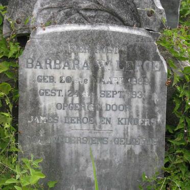 LEROE Barbara W. 1893-1931
