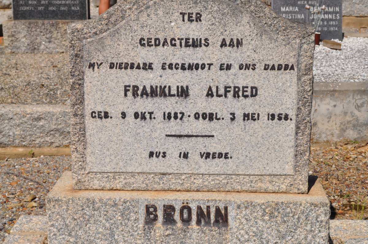 BRONN Franklin Alfred 1887-1958