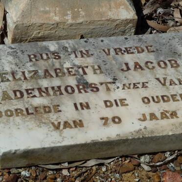 BADENHORST Elizabeth Jacoba nee VAN AS