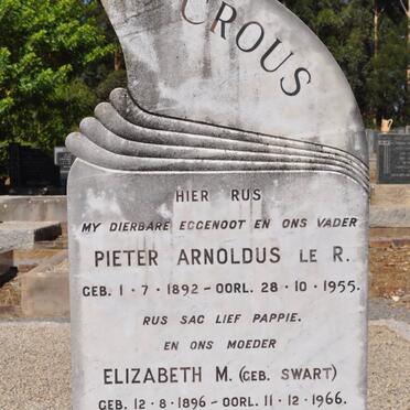 CROUS Pieter Arnoldus le R. 1892-1955 &amp; Elizabeth M. SWART 1896-1966