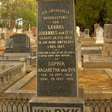 DYK Gabriel Johannes, van 1866-1927 &amp; Sophia Magaretha 1868-1946
