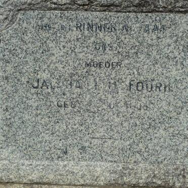 FOURIE Jacoba I.H. 1905-19?9