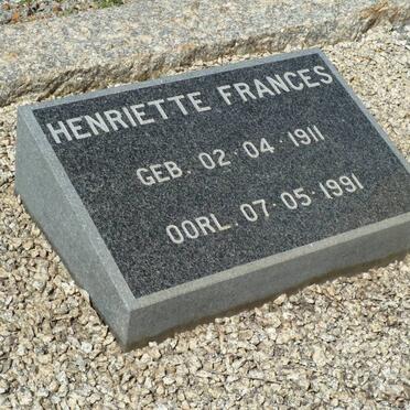 FRANCES Henriette 1911-1991