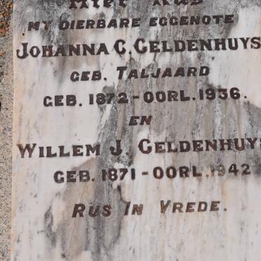 GELDENHUYS Willem J. 1871-1942 &amp; Johanna C. TALJAARD 1872-1936