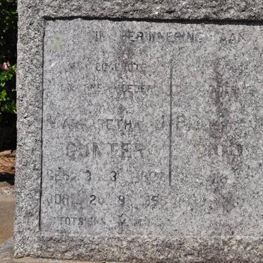 GUNTER B? J. &amp; Margaretha 18??-1955