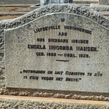 HANSEN Engela Hugonda 1865-1939