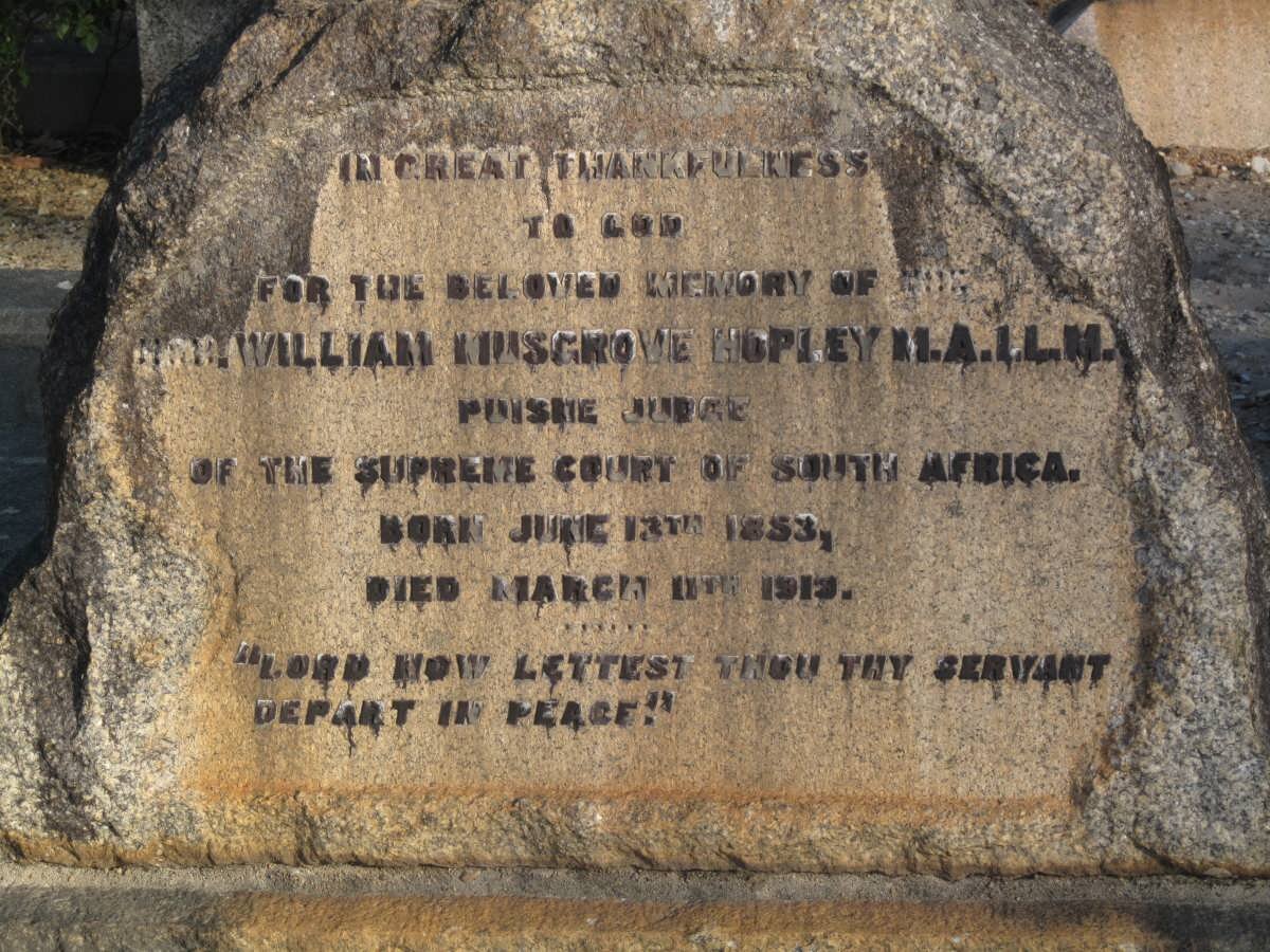 HOPLEY William Musgrove 1853-191?