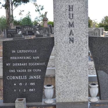 HUMAN Cornelis Janse 1915-1987