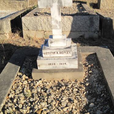 HOPLEY Letitia A. 1859-1934