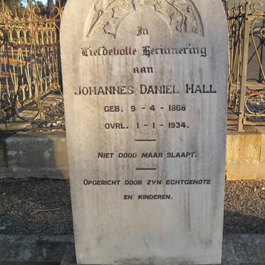 HALL Johannes Daniel 1868-1934