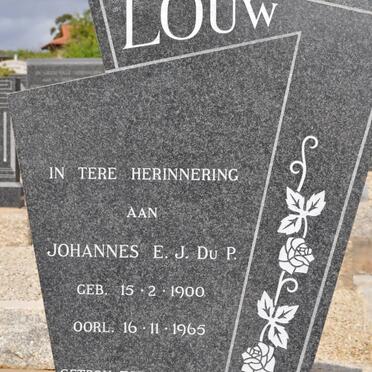 LOUW Johannes E.J. du P. 1900-1965 &amp; Jacoba M. VAN NOORDWYK 1901-1985