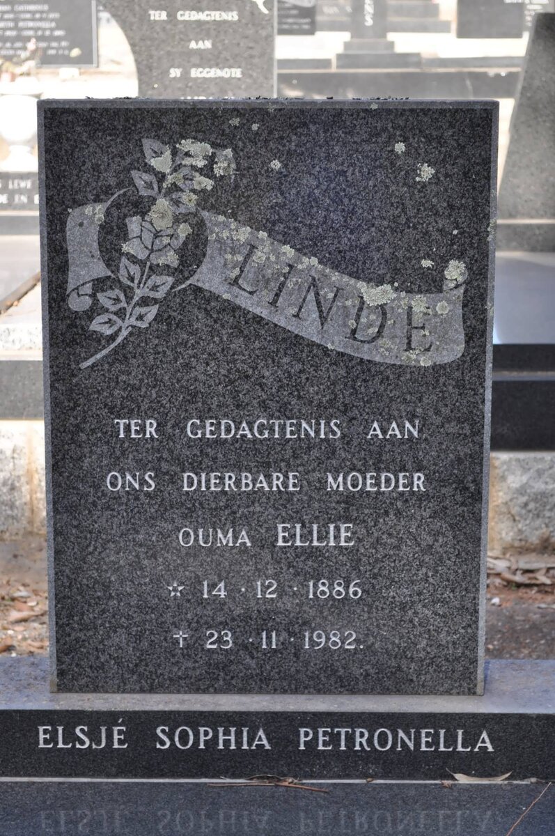 LINDE Elsjé Sophia Petronella 1886-1982