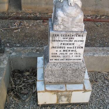 MERWE Frikkie Jacobus van Eeden, v.d. 1913-1919
