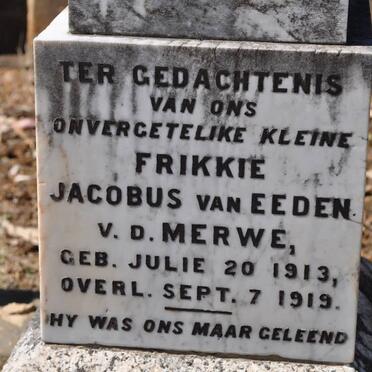 MERWE Jan, van der &amp; S.E. :: VAN DER MERWE Frikkie Jacobus van Eeden 1913-1919 