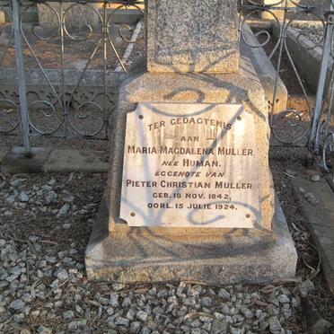 MULLER Maria Magdalena nee HUMAN 1842-1924
