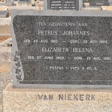 NIEKERK Petrus Johannes, van 1910-1966 &amp; Elizabeth Helena 1909-1981