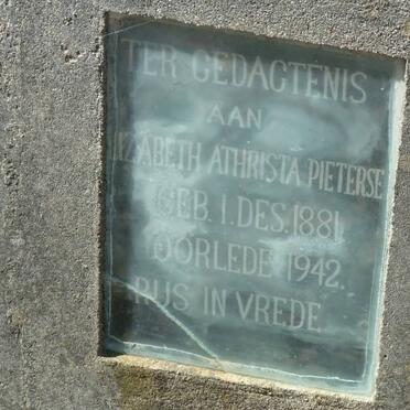 PIETERSE ELizabeth Athrista 1881-1942