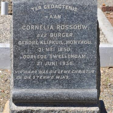 ROSSOUW Cornelia nee BURGER 1850-1936