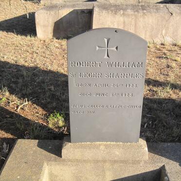 SHARPLES Robert William St. Leger 1923-1923