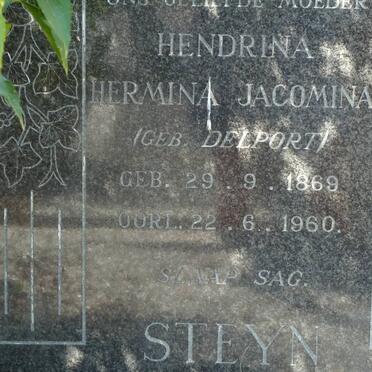 STEYN Hendrina Hermina Jacomina nee DELPORT 1869-1960