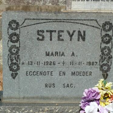 STEYN Maria A. 1926-1967