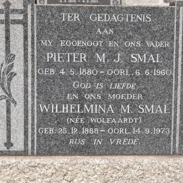SMAL Pieter M.J. 1880-1960 &amp; Wilhelmina M. WOLFAARDT 1888-1973