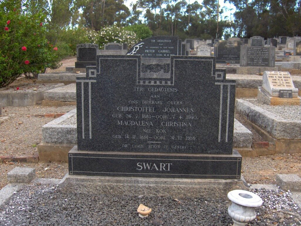 SWART Christoffel Johannes 1887-1960 &amp; Magdalena Christina KOK 1891-1959