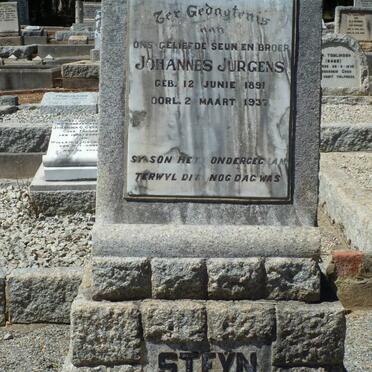STEYN Johannes Jurgens 1891-1937