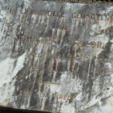 TAYLOR Johanna nee FALCK 1854-1911