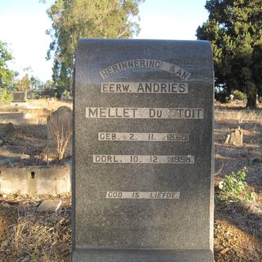TOIT Andries Mellet, du 1869-1958