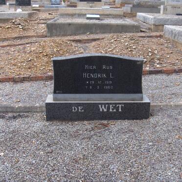 WET Hendrik L., de 1919-1960