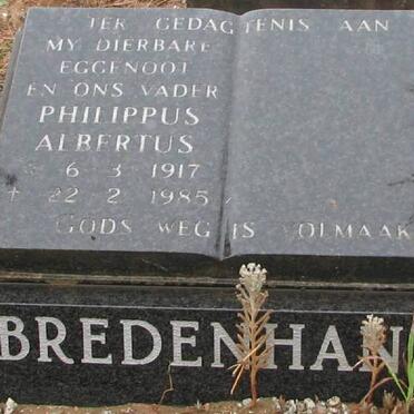 BREDENHANN Philippus Albertus 1917-1985