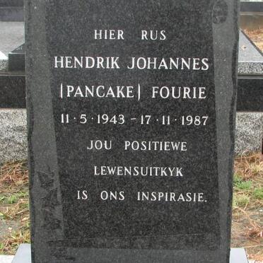 FOURIE Hendrik Johannes 1943-1987