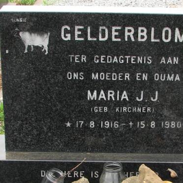 GELDERBLOM Maria J.J. nee KIRCHNER 1916-1980