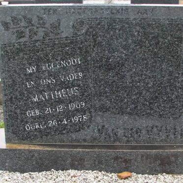VYVER Mattheus, van der 1909-1978