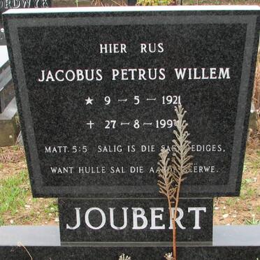 JOUBERT Jacobus Petrus Willem 1921-1994