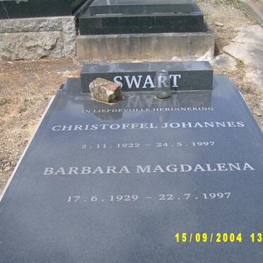 SWART Christoffel Johannes 1922-1997 &amp; Barbera Magdelena 1929-1997