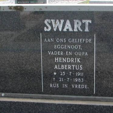 SWART Hendrik Albertus 1911-1983