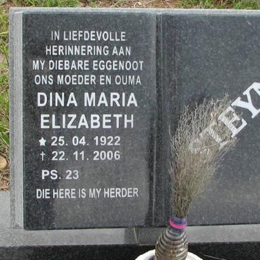 STEYN Dina Maria Elizabeth 1922-2006