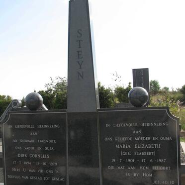 STEYN Dirk Cornelis 1894-1979 &amp; Maria Elizabeth SLABBERT 1901-1987