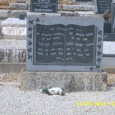 SWART Thysie 1904-1967 &amp; Riek CROUS 1901-1982