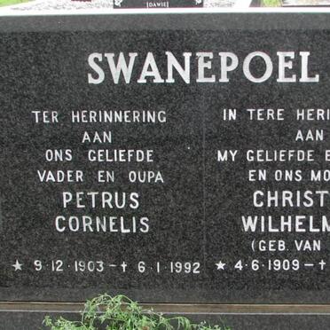 SWANEPOEL Petrus Cornelis 1903-1992 &amp; Christina Wilhelmina VAN ECK 1909-1981
