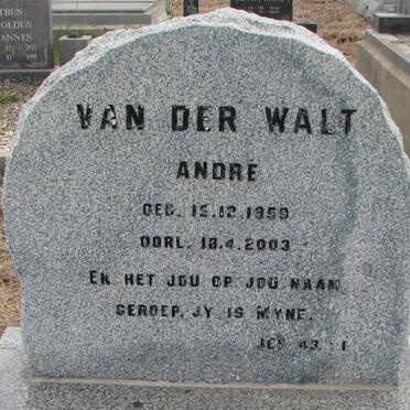 WALT Andre, van der 1959-2003