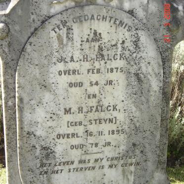 FALCK J.A.H. -1875 &amp; M.H. STEYN -1895
