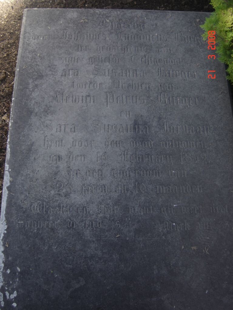 BURGER Sara Susanna -1859