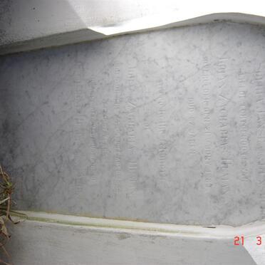 HUMAN Johan Zacharias -1884 &amp; Sophia JANSE VAN RENSBURG -1883