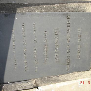 REINECKE Magdalena Catharina nee BRINK 1828-1865 :: HELM Bertha nee REINECKE -1875