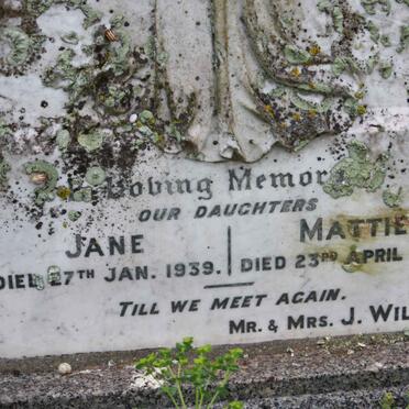 WILSON Jane -1939 :: WILSON Mattie -1939
